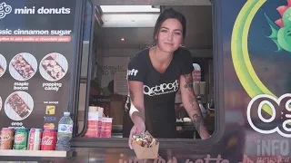 Delicious bite-sized donuts that you can get from a food truck