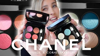 CHANEL SPRING 2024 : CHANEL RIVAGE & CORAL TREASURE Eyeshadow Palettes Review, Swatches, Application