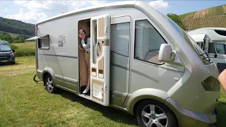 🤎 ALMOST 4.99m! THE SMALLEST KNAUS MOTORHOME IN THE WORLD! Heiko and his Mini Knaus.