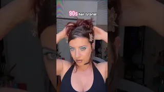 90s hair tutorial 💕 #90s #nostalgia #y2k