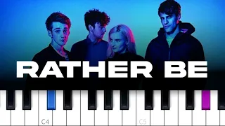 Clean Bandit ft Jess Glynne - Rather Be  (piano tutorial)