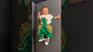 Baby’s first African outfit #babyboy #biracialfamily #biracial #ankarastyle #baby