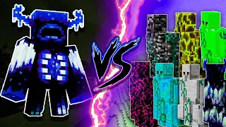 Extra Golems vs Warden Boss | Minecraft Fight Sculk Warden And Different Golems