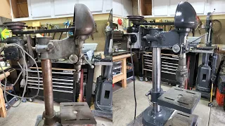 1940s Delta DP220 14" drill press restoration and taping head installation