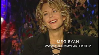 Actress Meg Ryan and Jimmy Carter in 1996....Fun interview with lots of laughs