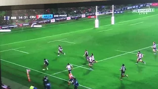 Manasa Mataele fending off Ben Volavola