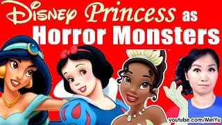 Draw Disney Princesses as Horror Monsters 3 - NEW COLORING BOOK | Art Challenge by Mei Yu (Fun2draw)