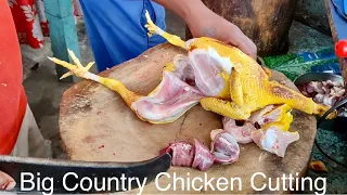 Big country chicken cutting and cleaning | Natukodi cutting skills | Village Cutting Skills