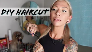 quick DIY haircut w/layers for short fine thin hair (makes your hair look thicker) 2022