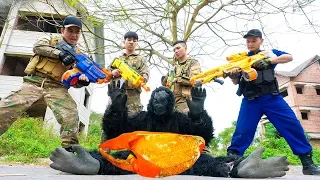 Battle Nerf War: Competition Nerf Guns Friends Of Monkey