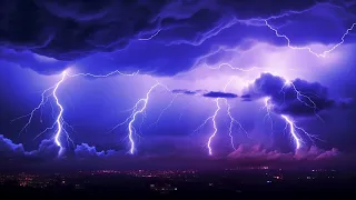 EPIC THUNDER & RAIN 🌧️🌧️🌧️ Rainstorm Sounds For Relaxing, Focus or Sleep White Noise 24 Hours