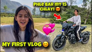 My first vlog 😊 | ￼￼ ￼aaj to mt 15 chlayi 😍