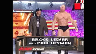 The Hardy Boyz Attack Brock Lesnar | RAW Apr 08, 2002