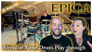 EPICA - ABYSS OF TIME (OFFICIAL DRUM PLAYTHROUGH) Ariën Van Weesenbeek is "THE BEAST" | REACTION