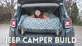 JEEP CAR CAMPER CONVERSION | Easy DIY SUV Sleep setup | How we sleep in our car and travel