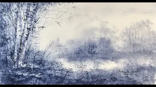 Daniel Smith Sodalite Genuine Beginner Fast and Loose Watercolor Techniques in Monochrome