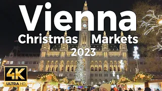 Vienna Christmas Markets 2023, Austria Walking Tour - With Captions