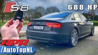 AUDI S8 APR Tuned REVIEW POV Test Drive on AUTOBAHN & ROAD by AutoTopNL