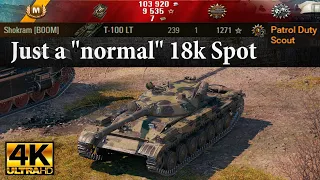 T-100 LT video in Ultra HD 4K🔝 Just a "normal" 18k Spot Round on Prokho🔝 World of Tanks ✔️