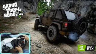 GTA 5 Jeep Wrangler Extreme Off Roading With Logitech G29 Steering Wheel