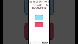 Tricky brains level 67 tap the blue button ten times then tap the red walkthrough solution