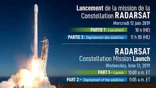 LIVE - Deployment of the RADARSAT Constellation Mission satellites