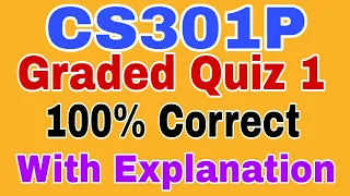 CS301P Quiz 1 Graded Spring 2023/ Cs301 Practical Quiz 1 Graded 2023