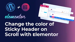 How to Change background color of sticky header on scroll in elementor -Elementor wordpress tutorial