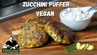 Schnelle vegane Zucchinipuffer. Perfekt für unterwegs