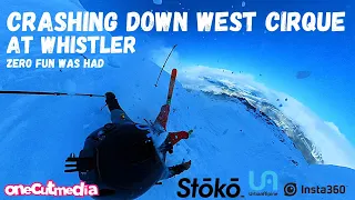 Crashing down West Cirque at Whistler in 8K   onecutmedia