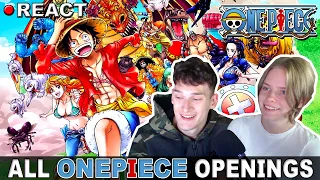 🔴 REACTION: All One Piece Openings 1-24 | ワンピース | 1st Time Experience!