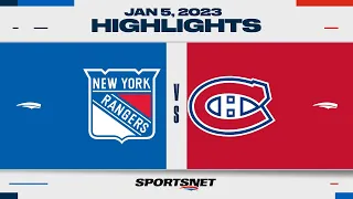 NHL Highlights | Rangers vs. Canadiens - January 5, 2023