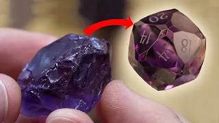 Crafting an Amethyst D20, then scratching all the edges!