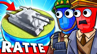 I fight a MEGA P.1000 RATTE TANK in Epic TABS WW2 Tournament