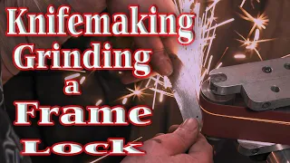 Vlog29- Knifemaking, Grinding a framelock