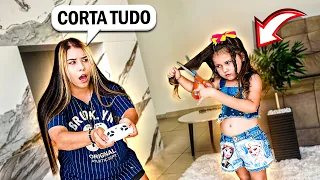 CONTROLANDO A MINHA IRMÃZINHA DE 3 ANOS POR UM DIA! ( Passei dos limites )