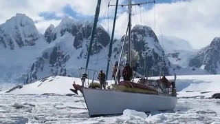 Sailing in Ice in Antarctica