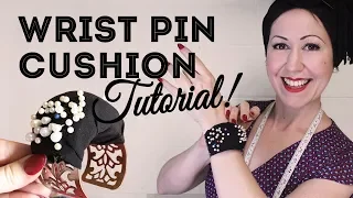 How to make a wrist pin cushion - DIY wrist pincushion tutorial with no elastic!