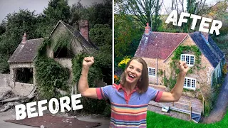 ONE YEAR (in 15 minutes) RENOVATING a Crumbling Cottage