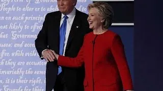 Clinton and Trump throw political punches in TV debate