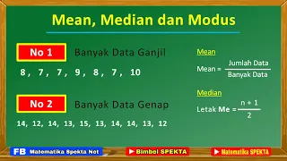 Cara Menentukan MEAN, MEDIAN dan MODUS