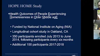 Margot Kushel, MD: Aging Among the Homeless in the Time of COVID: A Crisis Upon a Crisis