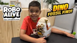 Zuru Robo Alive | Dino Fossil Find Egg Opening | Real Life Robotic Dinosaur Pets!!