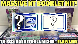 INSANE NATIONAL TREASURES BOOKLET PULL! 😱 10 Box Basketball Mixer - 2022 Flawless Collegiate & NT