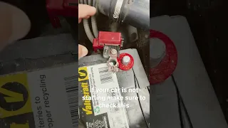 If your car is not starting make sure to check this. Always got to have a good connection ￼