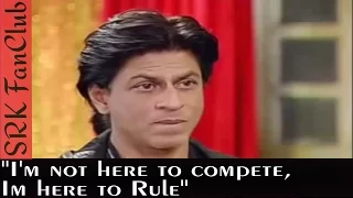 "Im not here to Compete,im here to Rule" Shah Rukh Khan's awesome Interview with Rajeev Masand - SRK
