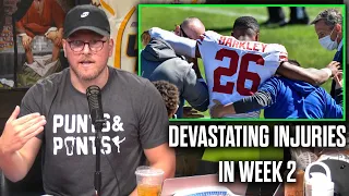 Pat McAfee Reacts To Saquon Barkley Tearing His ACL, Week 2 Injuries