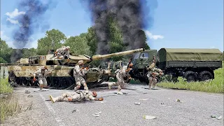 See What Happens! Ukrainian leopard 2a6 tank, Destroyed 11 Russian Armored T-72s