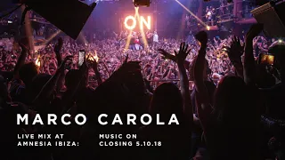 Marco Carola - Music On Closing 05.10.18 Live at Amnesia Ibiza