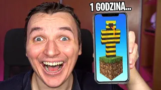 GRAM w MINECRAFT na JEDNYM BLOKU przez 1 GODZINĘ...